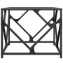 Steel coffee table with transparent glass top 50x50x41 cm by , Coffee table - Ref: Foro24-845992, Price: 48,27 €, Discount: %