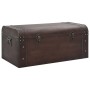 Chest with brown plywood latches 79.5x39.5x39.5 cm by , Storage trunks - Ref: Foro24-4010548, Price: 113,23 €, Discount: %