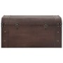 Chest with brown plywood latches 79.5x39.5x39.5 cm by , Storage trunks - Ref: Foro24-4010548, Price: 113,23 €, Discount: %