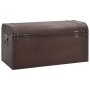 Chest with brown plywood latches 79.5x39.5x39.5 cm by , Storage trunks - Ref: Foro24-4010548, Price: 113,23 €, Discount: %