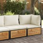 Zweiplätziges Gartensofa mit massivem Akazienholz und Kissen. von , Modulare Sofas für den Außenbereich - Ref: Foro24-367649,...