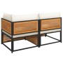 2-seater garden sofa with solid acacia wood cushions by , Modular outdoor sofas - Ref: Foro24-367649, Price: 266,61 €, Discou...