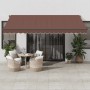 Manual retractable awning with LED lights brown 450x350 cm by , Awnings - Ref: Foro24-3215408, Price: 494,22 €, Discount: %