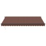 Manual retractable awning with LED lights brown 450x350 cm by , Awnings - Ref: Foro24-3215408, Price: 494,22 €, Discount: %