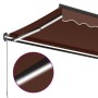 Manual retractable awning with LED lights brown 450x350 cm by , Awnings - Ref: Foro24-3215408, Price: 494,22 €, Discount: %