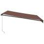 Manual retractable brown awning 400x350 cm by , Awnings - Ref: Foro24-3215403, Price: 435,29 €, Discount: %