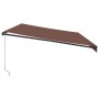 Manual retractable brown awning 600x350 cm by , Awnings - Ref: Foro24-3215415, Price: 583,70 €, Discount: %