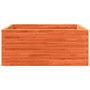 Solid pine wood planter in brown wax 110x110x46 cm by , Pots and planters - Ref: Foro24-3282436, Price: 239,52 €, Discount: %