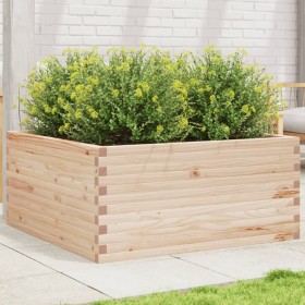 Solid pine wood planter 100x100x46 cm by , Pots and planters - Ref: Foro24-3282429, Price: 182,09 €, Discount: %