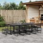 13-teiliges Gartensitzgruppen-Set aus schwarzem Kunststoff-Rattan von , Gartensets - Ref: Foro24-3295045, Preis: 667,52 €, Ra...