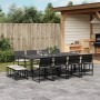 Garten-Essgruppe mit 13-teiligen Kissen aus schwarzem Kunststoff-Rattan. von , Gartensets - Ref: Foro24-3295070, Preis: 611,5...