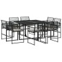 Set de comedor de jardín 9 pzas y cojines ratán sintético negro de , Conjuntos de jardín - Ref: Foro24-3295013, Precio: 453,1...