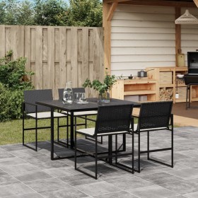 5-piece garden furniture set with black synthetic rattan cushions by , Garden sets - Ref: Foro24-3295058, Price: 262,81 €, Di...