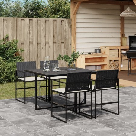 5-piece garden furniture set with black synthetic rattan cushions by , Garden sets - Ref: Foro24-3295058, Price: 262,99 €, Di...