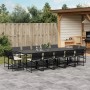 Garden dining set with 15-piece black synthetic rattan cushions. by , Garden sets - Ref: Foro24-3295066, Price: 842,97 €, Dis...