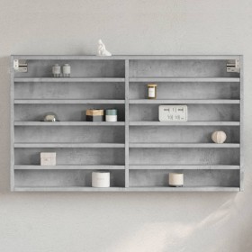 Vitrina de madera de ingeniería gris hormigón 100x8,5x58 cm de , Estantes y estanterías - Ref: Foro24-847943, Precio: 53,85 €...