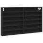 Black engineered wood display case 100x8.5x58 cm by , Shelves and shelves - Ref: Foro24-847941, Price: 55,28 €, Discount: %