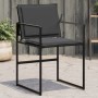 Garden chairs with cushions, 4 units, black steel and textilene. by , Garden chairs - Ref: Foro24-4008584, Price: 154,72 €, D...