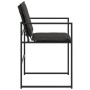 Garden chairs with cushions, 4 units, black steel and textilene. by , Garden chairs - Ref: Foro24-4008584, Price: 154,72 €, D...