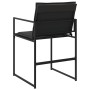 Garden chairs with cushions, 4 units, black steel and textilene. by , Garden chairs - Ref: Foro24-4008584, Price: 154,72 €, D...