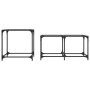 Stackable coffee tables with glass top, set of 2, steel. by , Coffee table - Ref: Foro24-845984, Price: 70,36 €, Discount: %