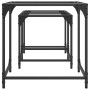 Stackable coffee tables with glass top, set of 2, steel. by , Coffee table - Ref: Foro24-845984, Price: 70,36 €, Discount: %