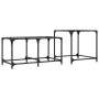 Stackable coffee tables with glass top, set of 2, steel. by , Coffee table - Ref: Foro24-845984, Price: 70,36 €, Discount: %