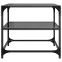 Glass surface coffee table 2 units black steel 50x50x45 cm by , Coffee table - Ref: Foro24-846009, Price: 92,26 €, Discount: %