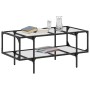 Glass and steel coffee table, 98.5x50x45 cm by , Coffee table - Ref: Foro24-846042, Price: 77,61 €, Discount: %