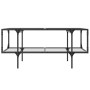 Glass and steel coffee table, 98.5x50x45 cm by , Coffee table - Ref: Foro24-846042, Price: 77,61 €, Discount: %