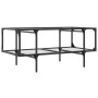 Glass and steel coffee table, 98.5x50x45 cm by , Coffee table - Ref: Foro24-846042, Price: 77,61 €, Discount: %