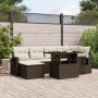 7-teiliges Gartensitzgruppen-Set mit braunen PE-Rattan-Kissen. von , Gartensets - Ref: Foro24-3268053, Preis: 523,64 €, Rabat...