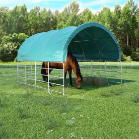 Carpa para ganado PVC verde 3,7x3,7 m de vidaXL, Carpas y cenadores - Ref: Foro24-3056433, Precio: 468,66 €, Descuento: %