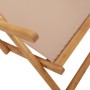 Folding beach chair made of solid eucalyptus wood and taupe fabric. by , Garden chairs - Ref: Foro24-366561, Price: 66,99 €, ...