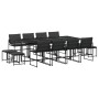 13-piece garden dining set with black textilene cushions by , Garden sets - Ref: Foro24-3295085, Price: 588,71 €, Discount: %