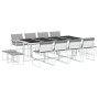 13-piece garden dining set with white textilene cushions by , Garden sets - Ref: Foro24-3295100, Price: 581,42 €, Discount: %