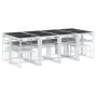 13-piece garden dining set with white textilene cushions by , Garden sets - Ref: Foro24-3295100, Price: 581,42 €, Discount: %