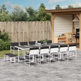 Gartensitzgruppe 15-teilig mit weißen Textilene-Kissen. von , Gartensets - Ref: Foro24-3295116, Preis: 739,99 €, Rabatt: %