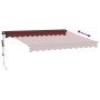 Automatic retractable burgundy awning 300x250 cm by , Awnings - Ref: Foro24-3310181, Price: 290,93 €, Discount: %