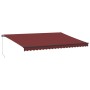 Manual retractable awning with LED lights burgundy 500x300 cm by , Awnings - Ref: Foro24-3310195, Price: 469,93 €, Discount: %