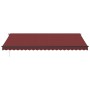 Manual retractable awning with LED lights burgundy 500x300 cm by , Awnings - Ref: Foro24-3310195, Price: 469,93 €, Discount: %