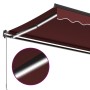 Manual retractable awning with LED lights burgundy 500x300 cm by , Awnings - Ref: Foro24-3310195, Price: 469,93 €, Discount: %