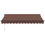 Toldo retráctil automático con LEDs marrón 350x250 cm de , Toldos - Ref: Foro24-3310207, Precio: 494,99 €, Descuento: %