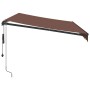 Toldo retráctil automático con LEDs marrón 350x250 cm de , Toldos - Ref: Foro24-3310207, Precio: 494,99 €, Descuento: %