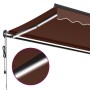 Toldo retráctil automático con LEDs marrón 350x250 cm de , Toldos - Ref: Foro24-3310207, Precio: 494,99 €, Descuento: %