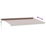 Toldo retráctil automático con luces LED marrón 600x300 cm de , Toldos - Ref: Foro24-3310224, Precio: 678,07 €, Descuento: %