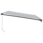 Manual retractable awning with LED light in anthracite and white 500x300cm. by , Awnings - Ref: Foro24-3310239, Price: 490,26...