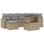 Set of 7-piece garden sofas and beige synthetic rattan cushions by , Garden sets - Ref: Foro24-3267419, Price: 505,19 €, Disc...