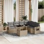 Gartensofagarnitur 7-teilig mit Kissen aus synthetischem Rattan in Beige. von , Gartensets - Ref: Foro24-3267929, Preis: 532,...