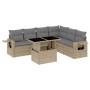 Gartensofagarnitur 7-teilig mit Kissen aus synthetischem Rattan in Beige. von , Gartensets - Ref: Foro24-3267929, Preis: 532,...